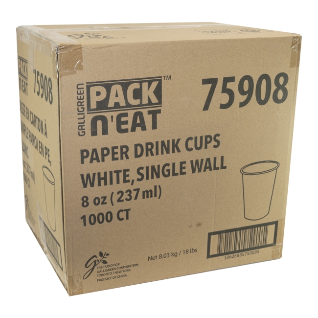 Single Wall White Paper Cup