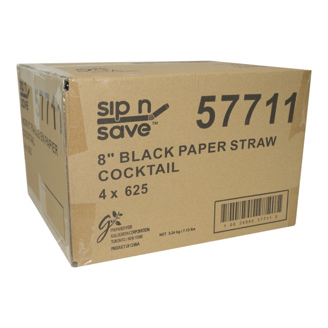 Black Cocktail Paper Straw
