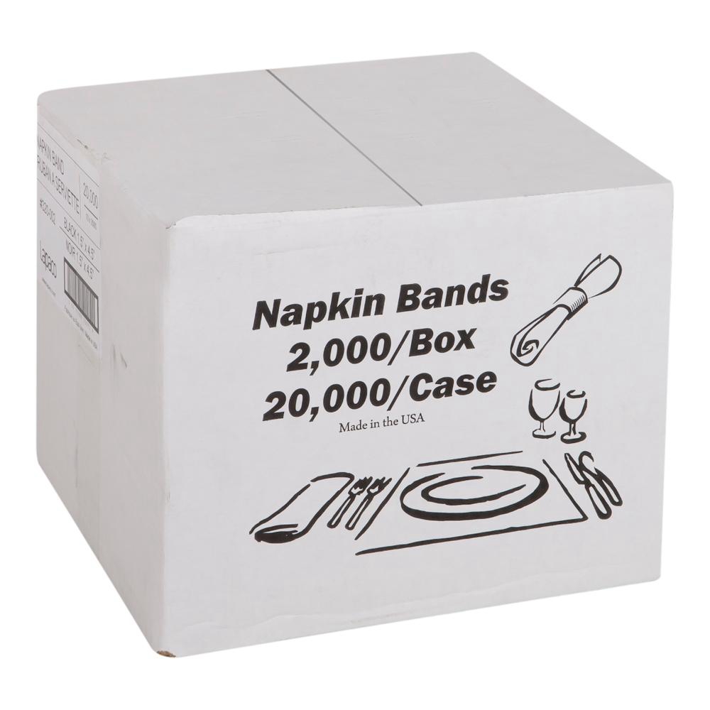 NAPKIN BAND BLACK 1X5X4.5"
