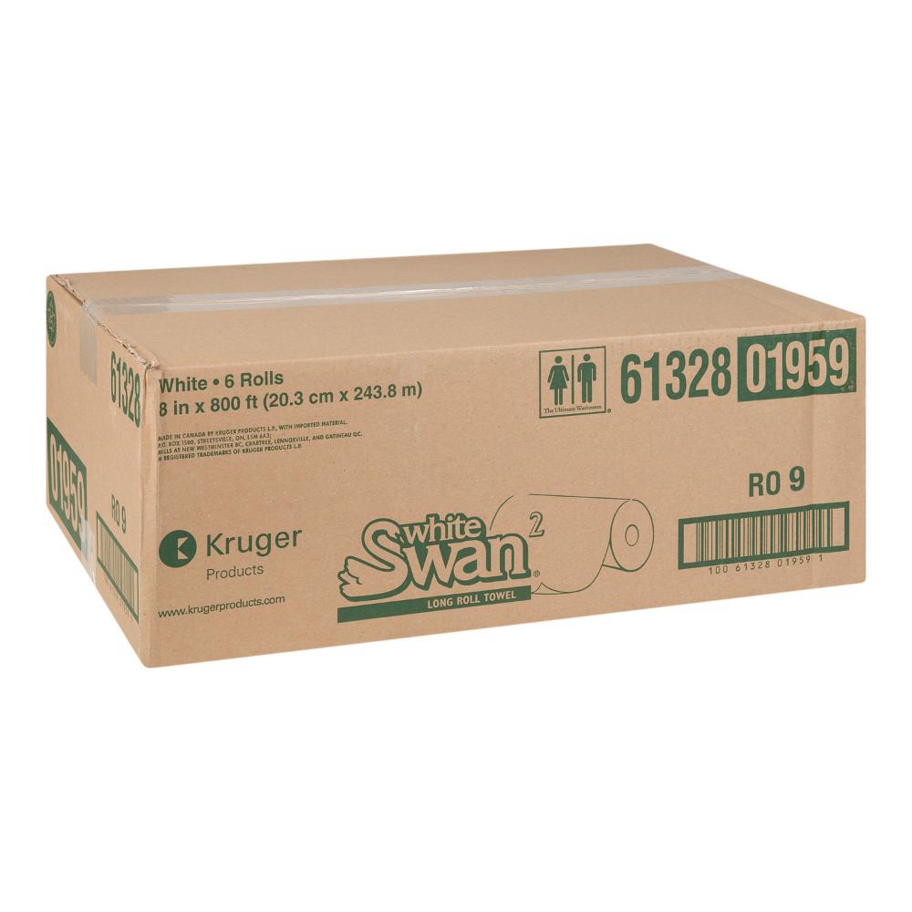 PAPER TOWEL WHITE LONG ROLL 8" 800'