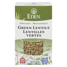 Organic Green Lentils, 454 Gram
