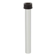 Brass Nickel-Plated Overflow Tube with Neoprene Stopper, 10 inch Length