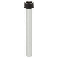 Brass Nickel-Plated Overflow Tube with Neoprene Stopper, 12 inch Length
