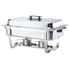 Economy Stainless Steel Rectangular Chafer, 9 Quart Capacity
