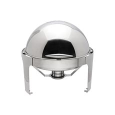 Stainless Steel Rondo Round Chafer with Roll Top Cover, 7 Quart Capacity