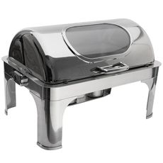 Harmony Rectangle Chafer with Nautilus Window Cover, 9 Quart Capacity