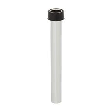 Brass Nickel-Plated Overflow Tube with Neoprene Stopper, 7.5 inch Length