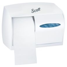 White Essential Standard Roll Toilet Paper Dispenser, 11 x 7.63 x 6 inch