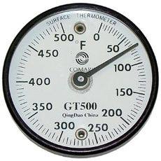 COKGT500K THERMOMETER 2", 0-500F,  MAGNET