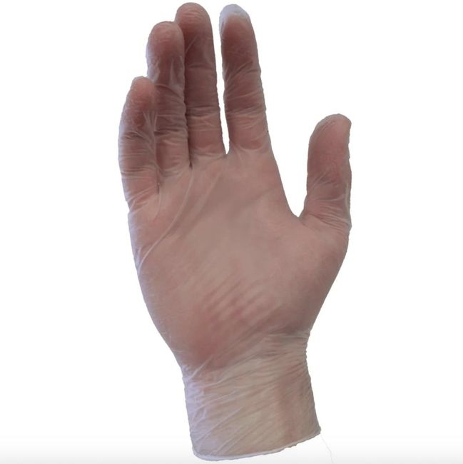 Clear Medium 3 Mil Powder Free Vinyl Gloves