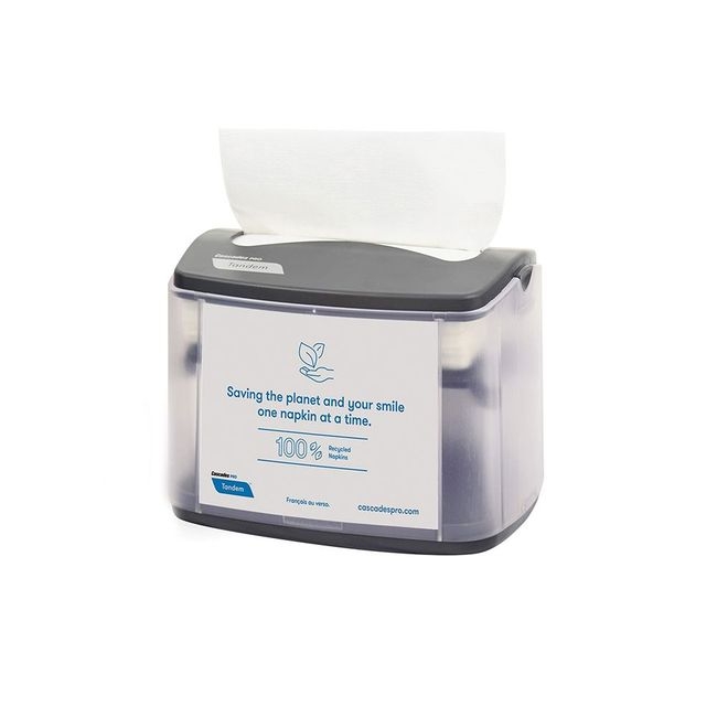 PRO Tandem Grey Tabletop Interfold Napkins Dispenser