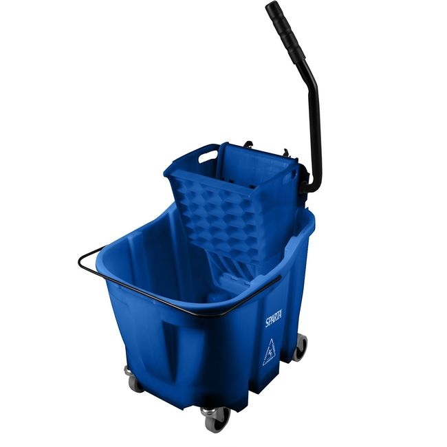 8690414 Omnifit Blue Mop Bucket with Sidepress Wringer - Combo, 35 qt Capacity