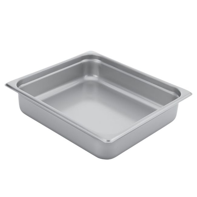 304 Stainless Steel 24 Gauge Medium Weight Anti Jamming Two Third Size Steam Table Pan