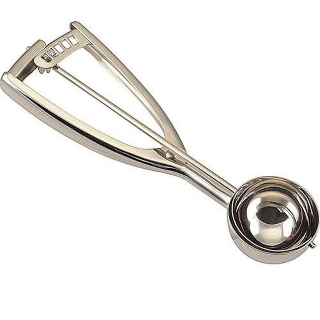 47155 Stainless Steel Round Number 24 Squeeze Disher, 1.375 oz Capacity