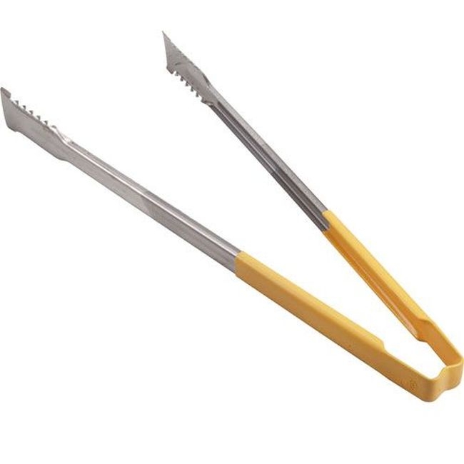 4791650 Stainless Steel Antimicrobial One Piece Tong with Versagrip Ends And Yellow Kool-touch Handle, 16 in