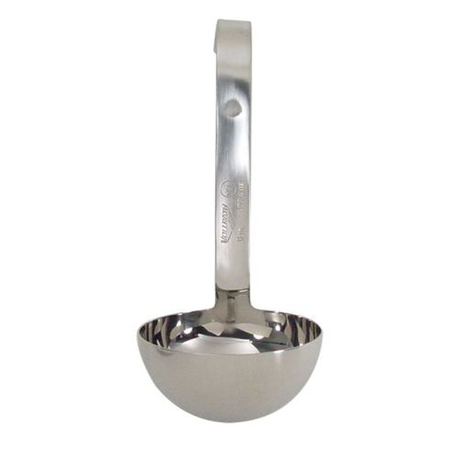 4970610 Heavy Duty Stainless Steel One Piece Ladle with Short Handle, 6 oz Capacity