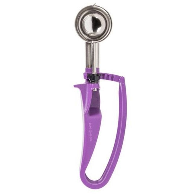 47400 Stainless Steel Number 40 Disher with Orchid Squeeze Handle, 0.72 oz Capacity