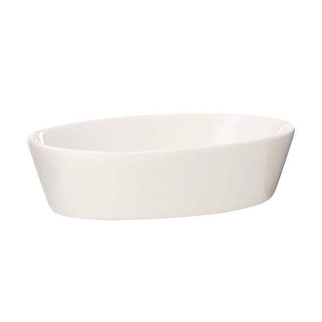 Stoneware White Oval Baker
