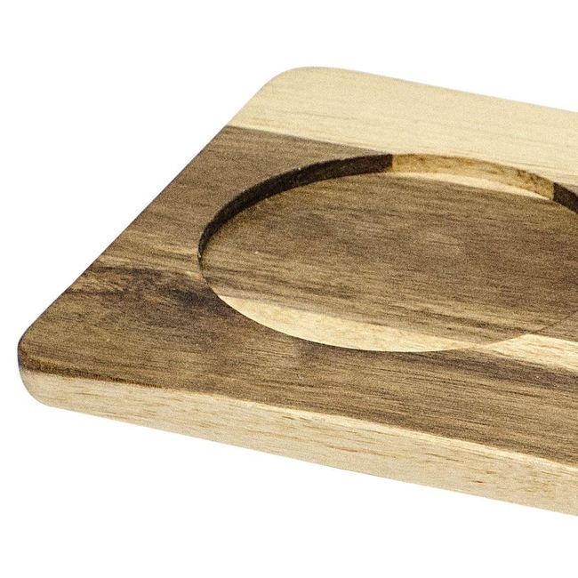 Reversible Acacia Wood Board with Inserts