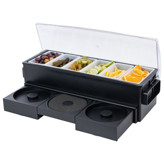 6 Compartments All in One Bar Caddy
