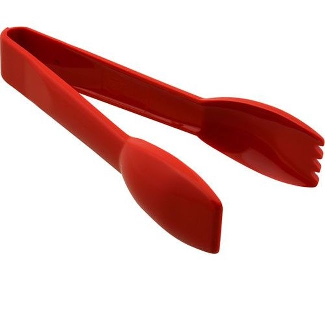460605 Carly Acetal Red Salad Tong, 6.25 in Length