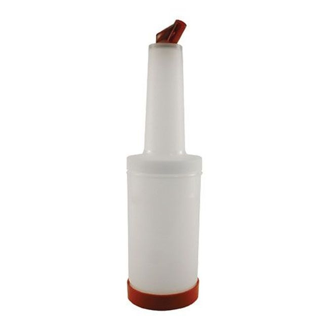 PS601N05 Store N Pour Polyethylene Red Cocktail Pourer, 1 qt Capacity