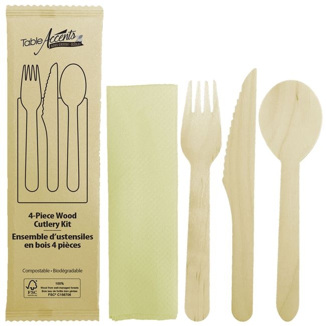 Birch Wood 4-piece Food Kit