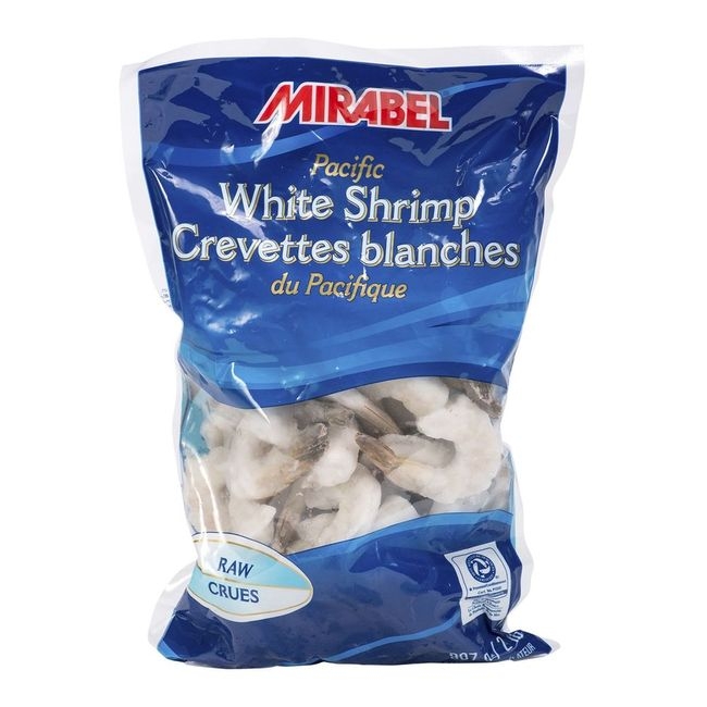 Pacific White Raw Tail-On Shrimp