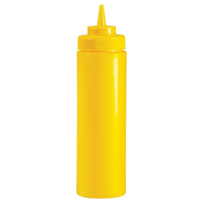 Polyethylene Yellow 32 oz Wide Mouth Squeeze Bottle