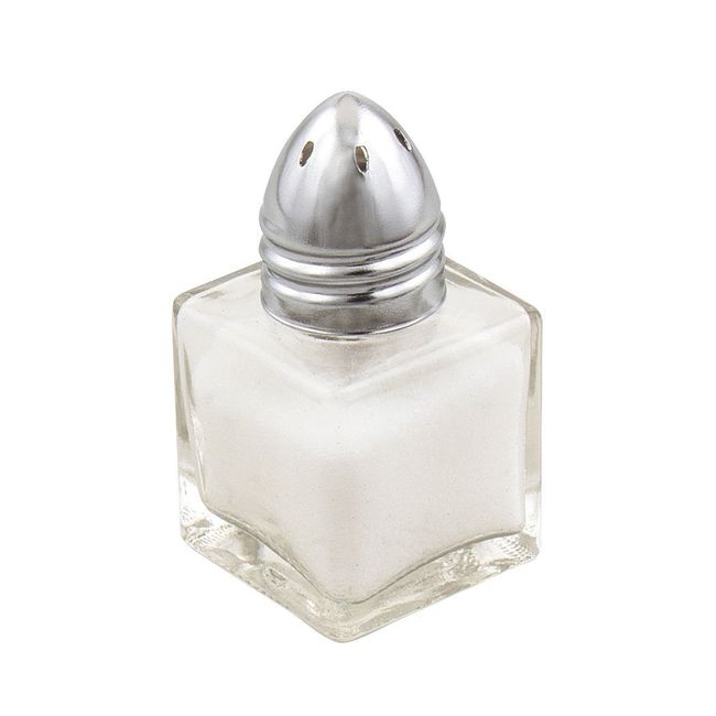 Glass with Chrome Top 0.5 oz Mini Salt and Pepper Shaker