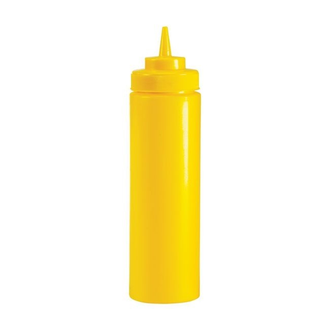 Polyethylene Yellow 24 oz Wide Mouth Squeeze Bottle