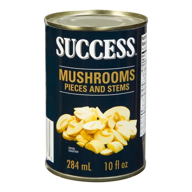 Sliced Mushroom Pieces with Stems