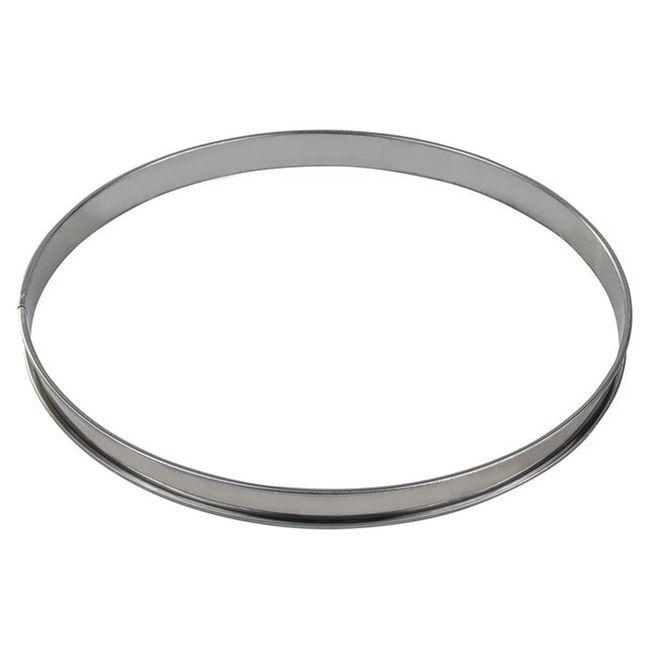 Stainless Steel Tart Ring with Rolled Edges