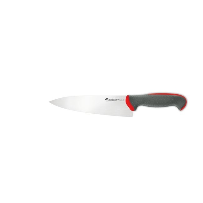 Tecna Red Chef Knife with Semi Polished Blade Finishing