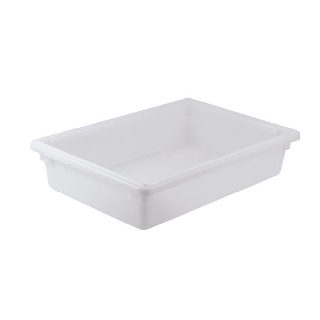 PFFW-6 Full Size White Polypropylene Food Storage Box