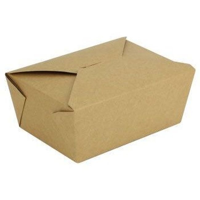 Number 4 Kraft Take Out Box