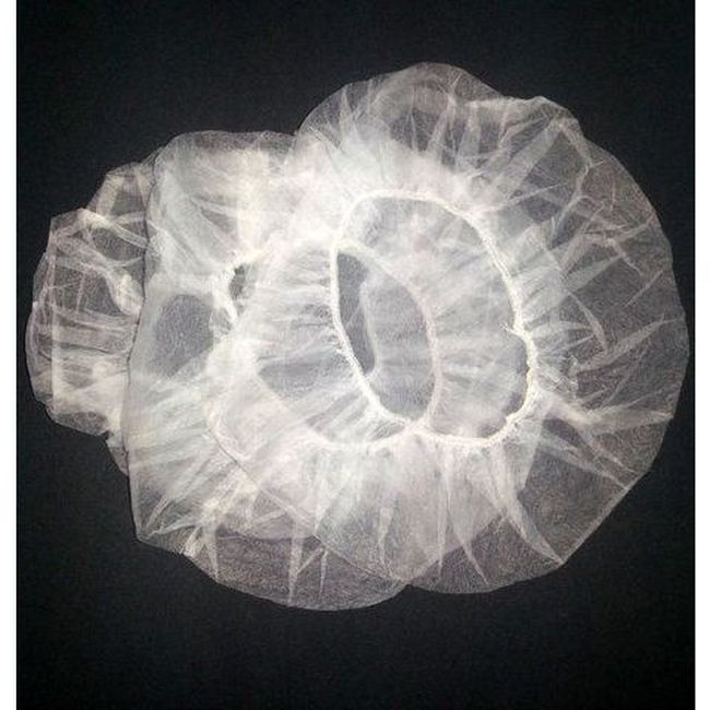 White Mesh Bouffant Cap