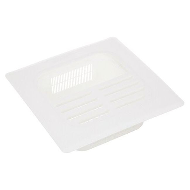 ALL1021190 White Plastic Floor Strainer, 8 in