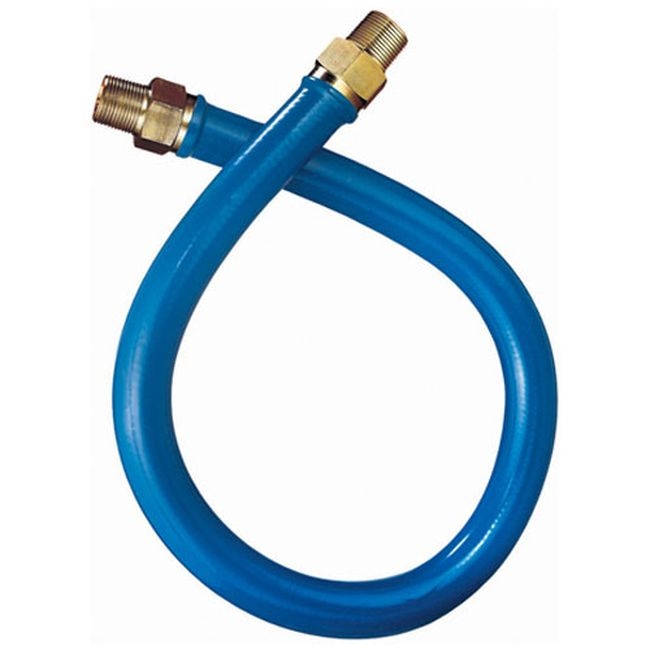 DOR1675BP72 3/4 in MPT Blue Hose Plastic Coated Gas Connector, 72 in