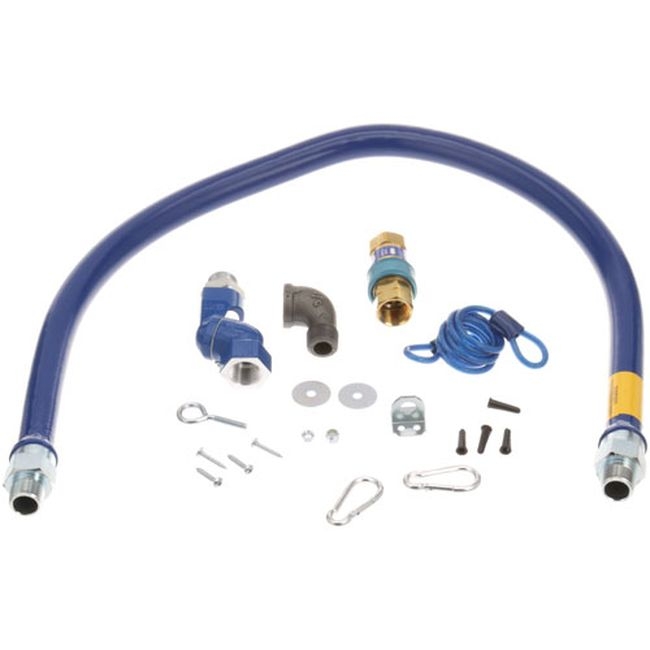 DOR1675BPQSR48 3/4 in NPT Blue Hose Gas Connector Kit, 48 in