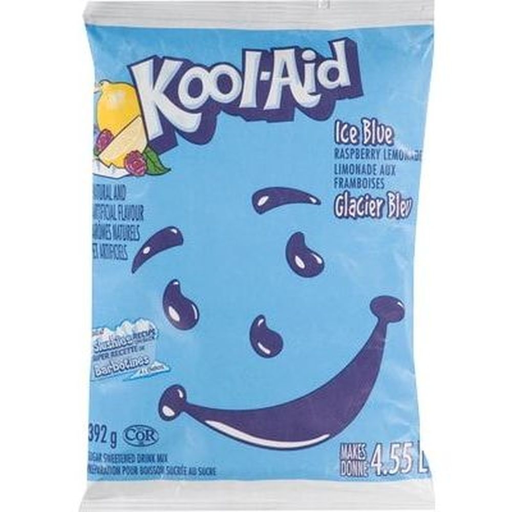 Ice Blue Raspberry Sugar Sweetened Powdered Drink Mix