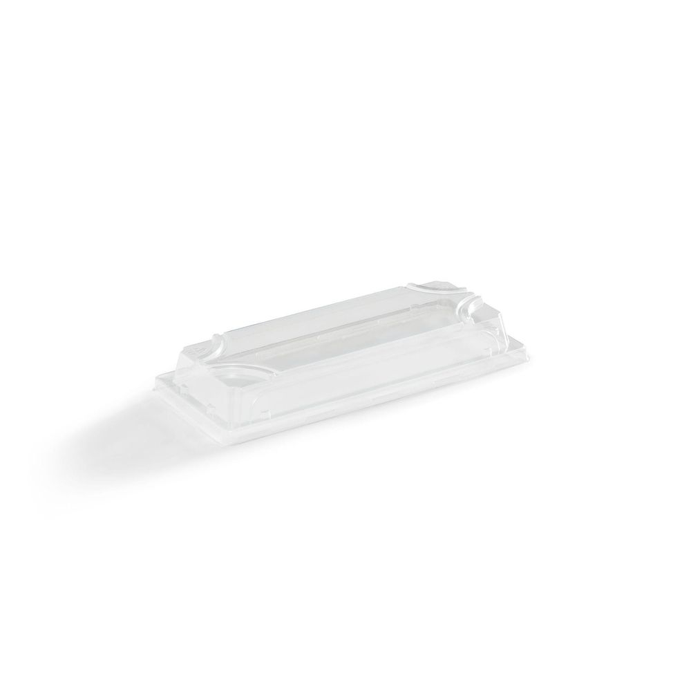 Clear PET Lid for Slim Long Fibre Recyclable Sushi Tray