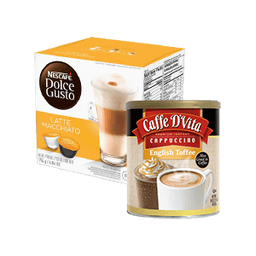 Contains 27 Lattes and Cappuccino products