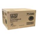 PS Black Dome Lid for 8 oz Hot Paper Cup