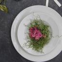 Palm Porcelain White Presentation Plate