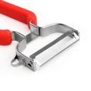 Dual Serrated Blade Y Peeler with Red Handle