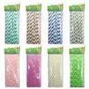 Assorted Colours 4 Layers Eco-Friendly Paper Straw, 25 count