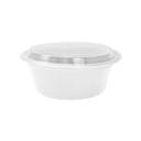 Plastic Round White Container with Lid