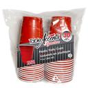 Signature Easy Grip 9 oz Red with White Interior Plastic Cup