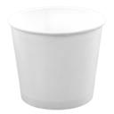 White Paperboard Rolled Rim Econo Container